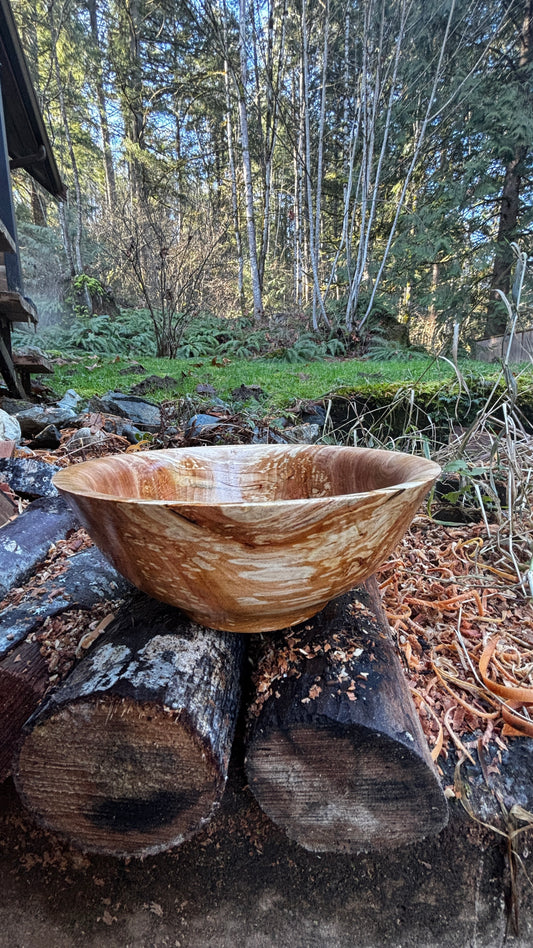 9” Spalted Birch Bowl