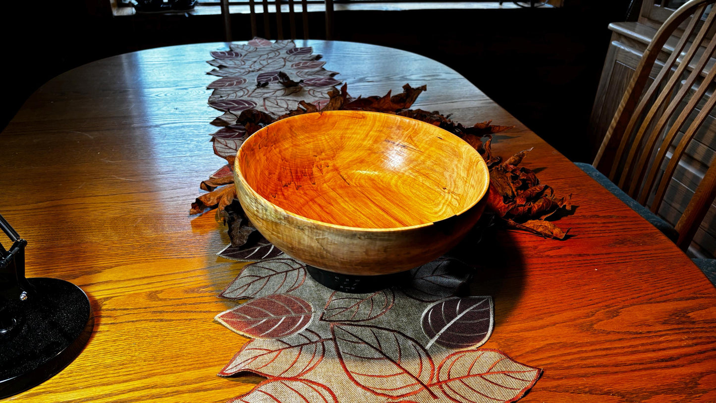Handmade 14” Broadleaf Maple Decor Bowl