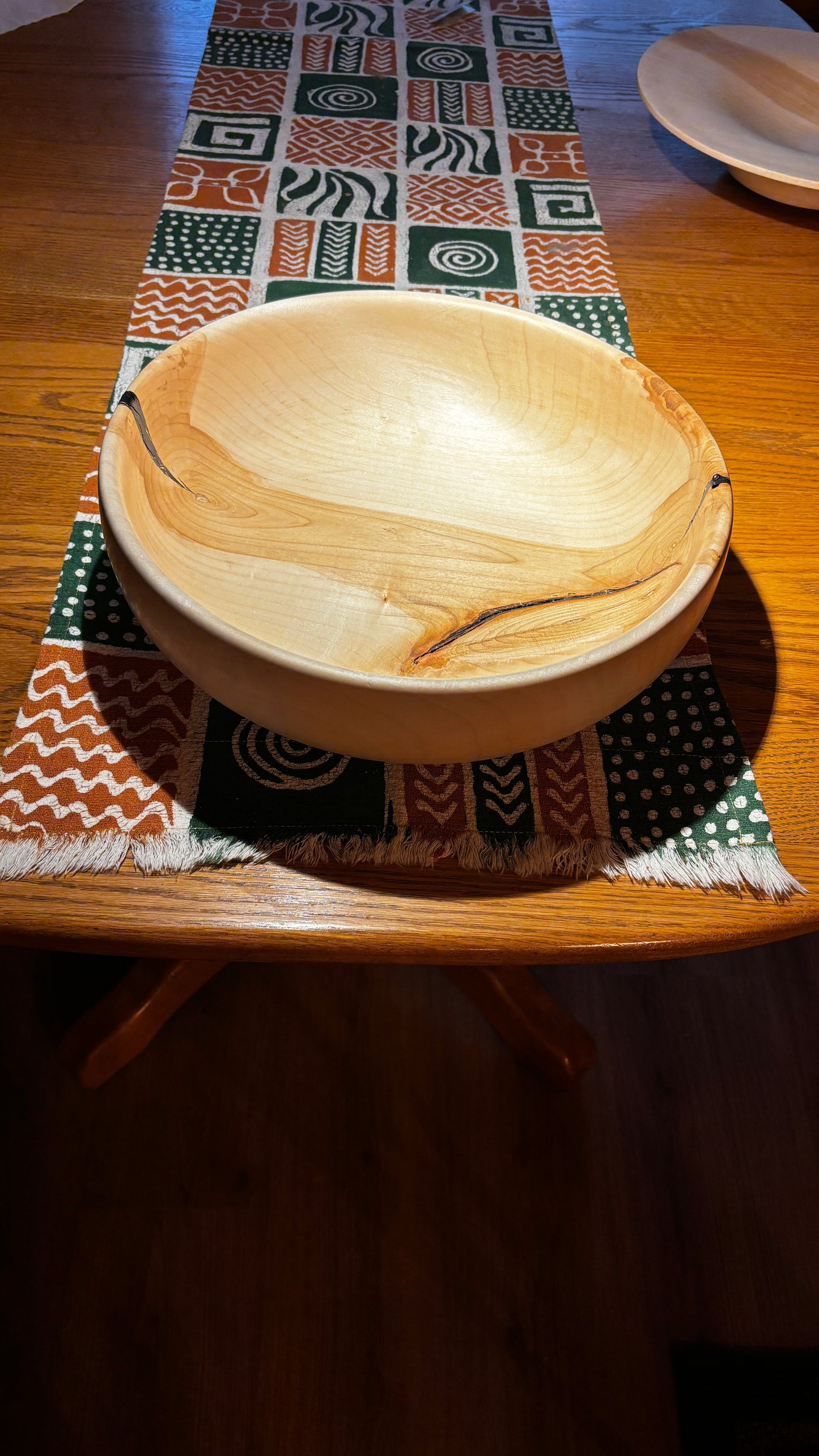 Unique 14" Maple Bowl & Platter Set