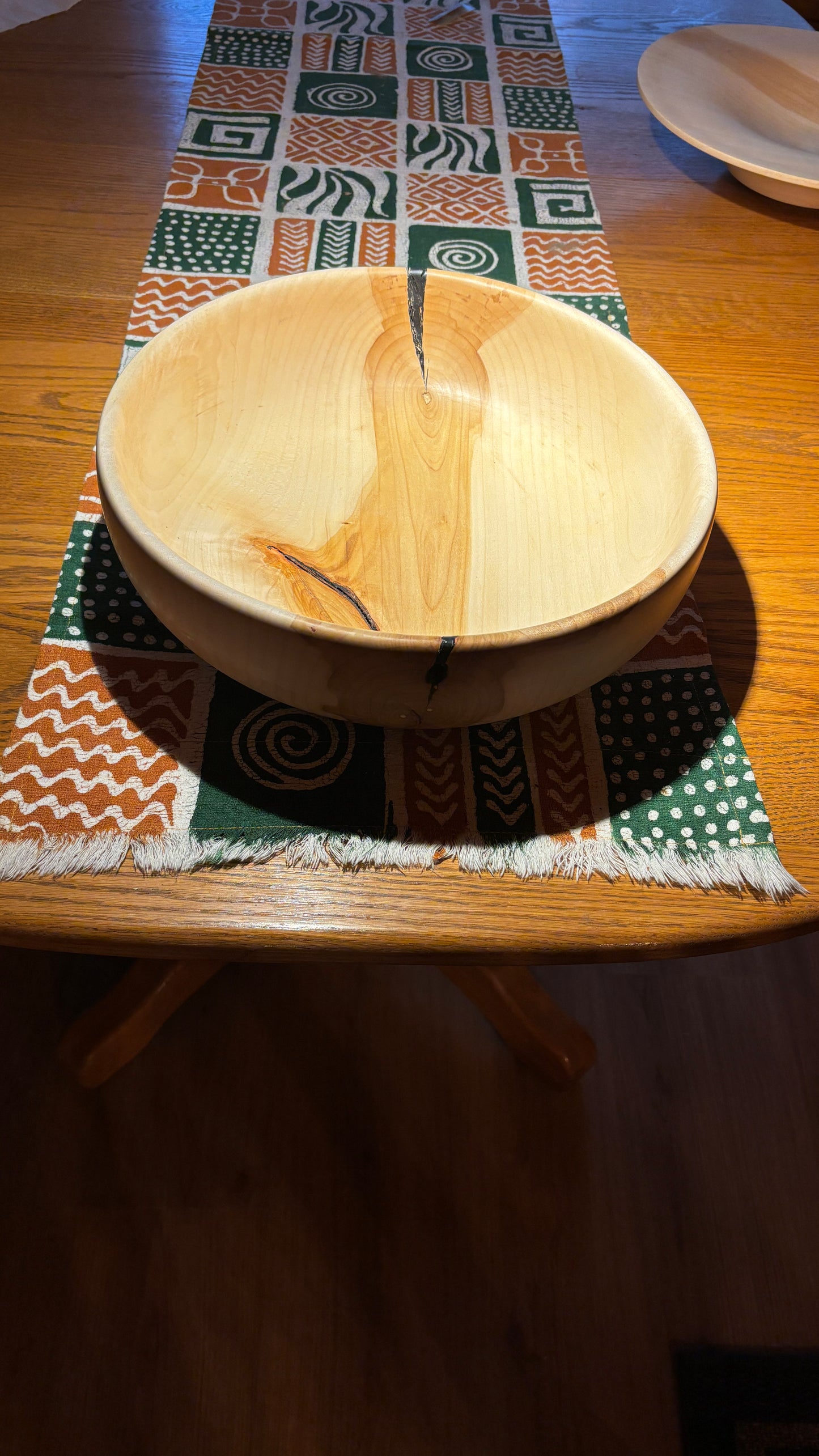 Unique 14" Maple Bowl & Platter Set