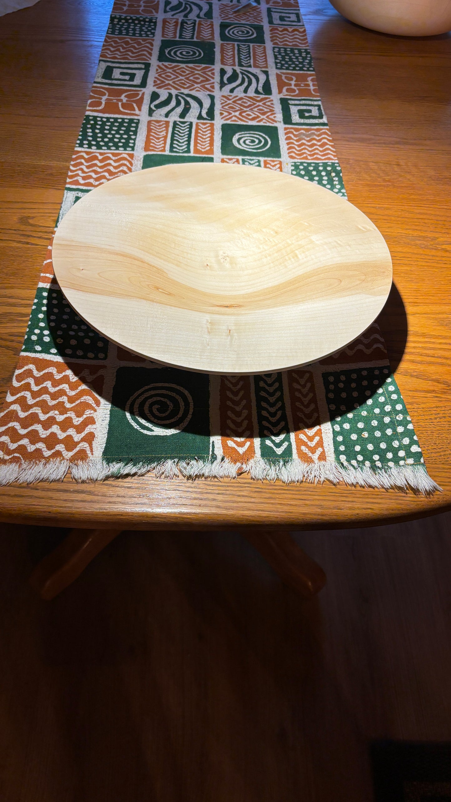 Unique 14" Maple Bowl & Platter Set