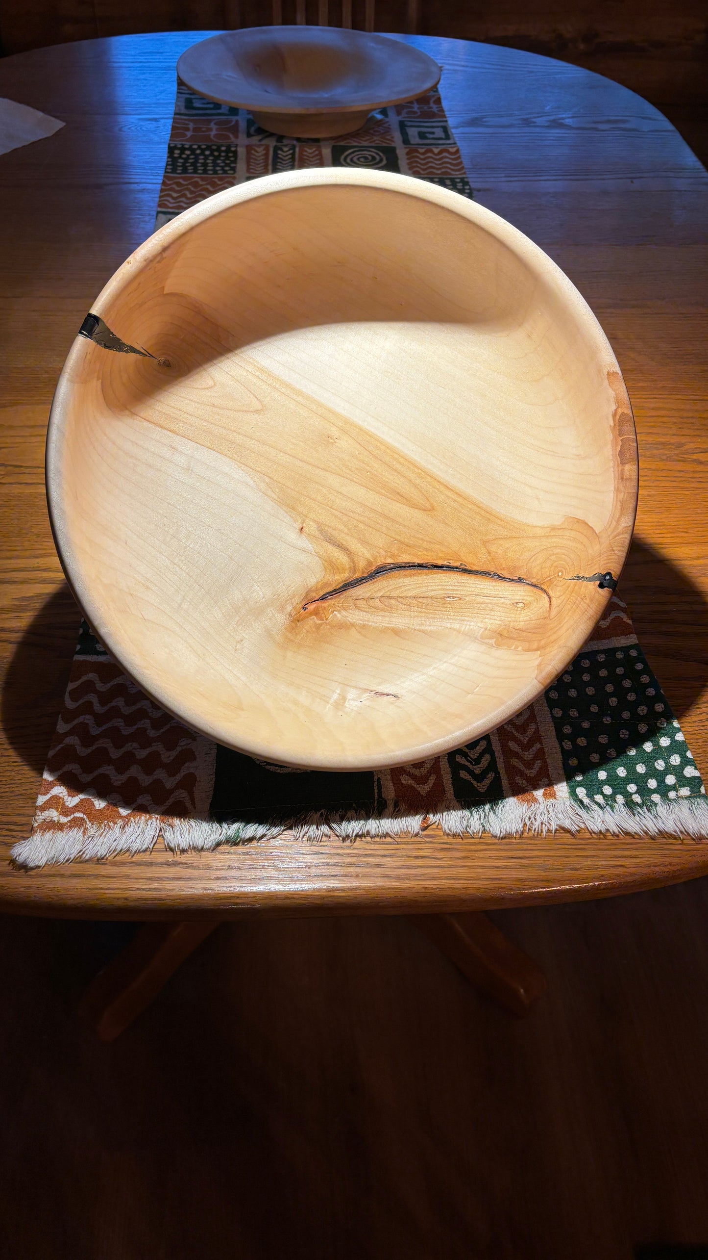 Unique 14" Maple Bowl & Platter Set