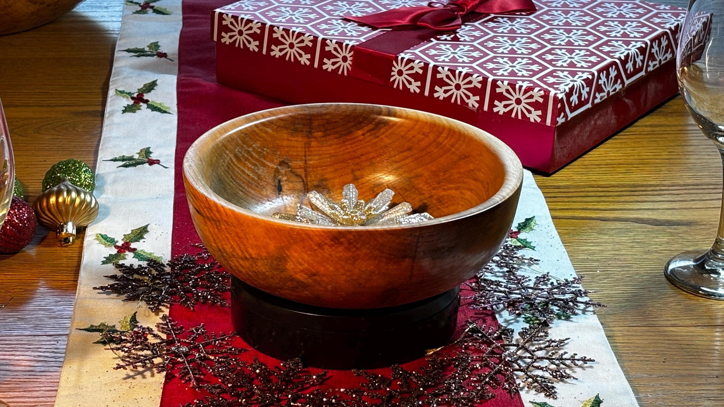 Handmade 8” x 3” Maple Serving Bowl.