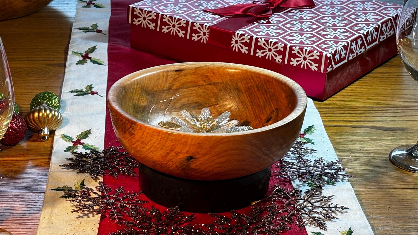 Handmade 8” x 3” Maple Serving Bowl.