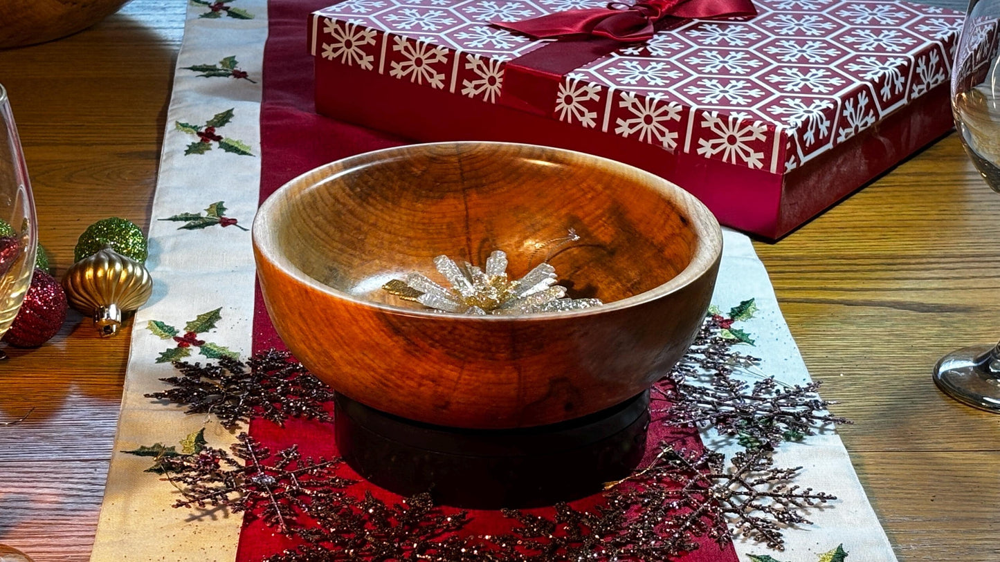 Handmade 8” x 3” Maple Serving Bowl.