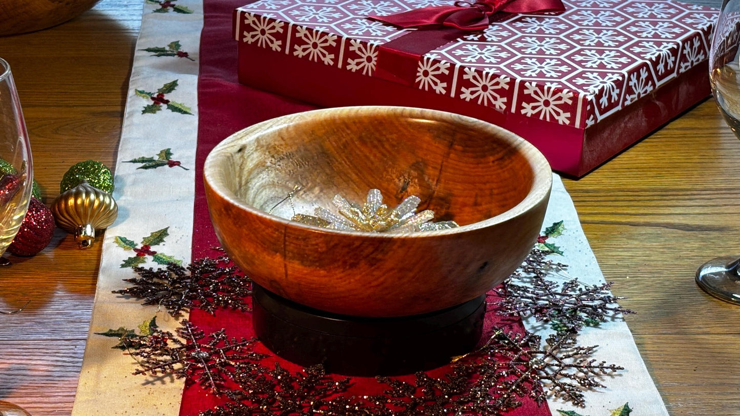 Handmade 8” x 3” Maple Serving Bowl.